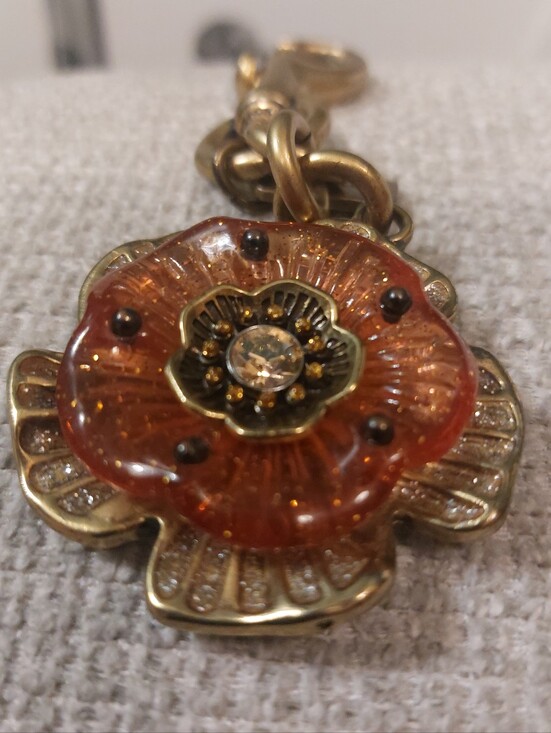 Coach Handbags - Coach 1941 Crystal Rivet Brass Swarvoski Limited Edition Tea Rose Bag Charm Key